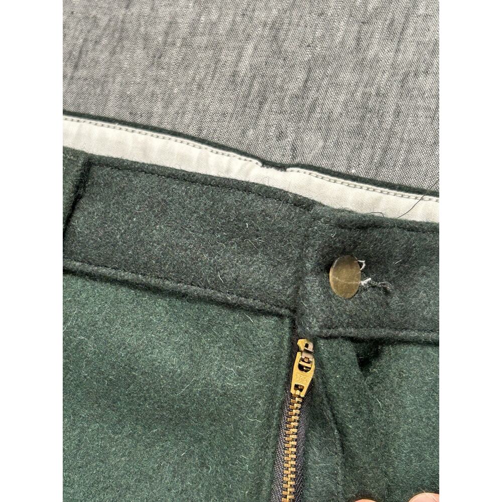 Vintage Codet Cargo Pants Mens 38x33 Green Wool Hunting Utility Heavyweight - Picture 6 of 16